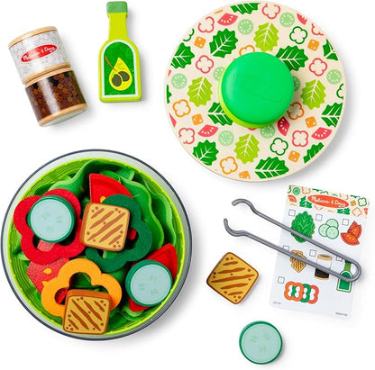 Melissa & Doug Salad Spinner Play Set, Pretend Play Food for Boys and Girls Ages 3+