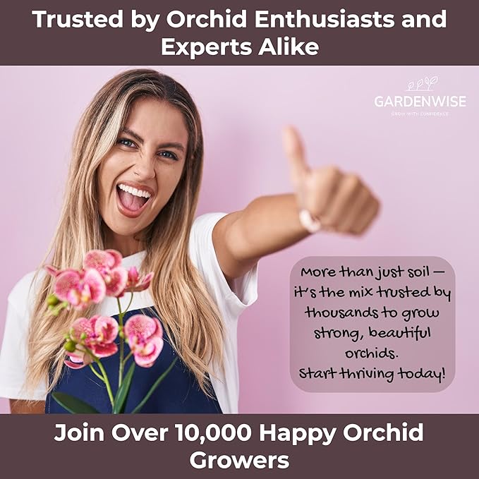 Orchid Potting Mix – Orchid Bark, Sphagnum Moss, Tree Fern & Perlite for Repotting Phalaenopsis Orchids, Indoor Plants, Orchid Soil Medium – Sustrato para Orquídeas (10 Quart)