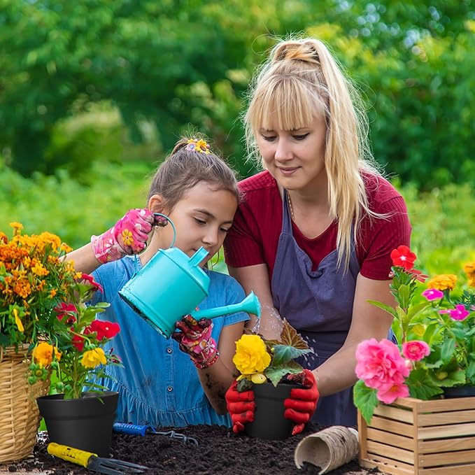 Mumufy 54 Pack 4 Inch Plant Pots Bulk Small Planter with Drainage Hole and Saucer Small Plastic Pots for Flowers Succulent Cactus and All House Indoor(Classic)