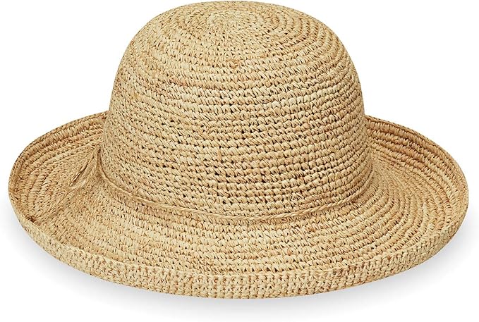 Wallaroo Hat Company – Women’s Petite Catalina Sun Hat – Wide Brim, Natural Fiber, Adjustable Sizing for Smaller Crown Sizes