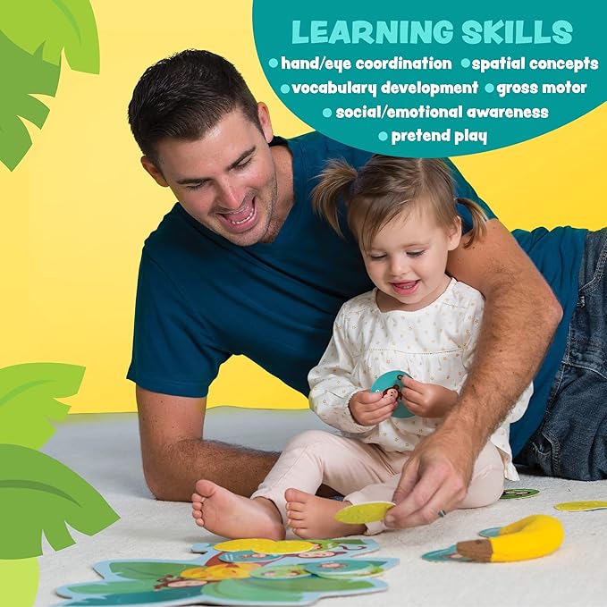 Peaceable Kingdom Monkey Around First Game for Toddlers Interactive play with Parent Ages 2+