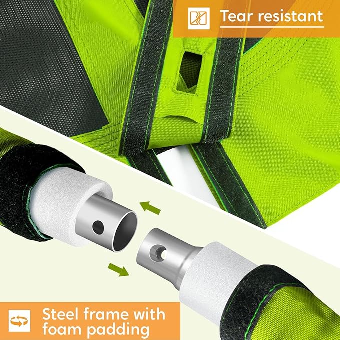 TURFEE Swing for Outdoor Swing Set - Pack of 1 Swing Seat Replacement Kit with Heavy Duty Chains - Backyard Swingset Playground Accessories for Kids (Green)