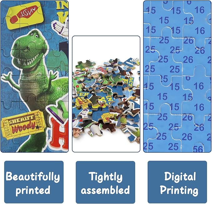 60 Pieces Puzzles for Kids Ages 4-8,Kids Puzzls in a Metal Box, Cute Toys Puzles,Children Boys Girls Learning Educational Puzzes Packed in Tin Box (0683)