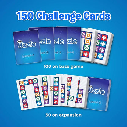 Uzzle 3.0 & Expansion Bundle - Includes New Level 5 Challenges - Fun for Family Game Nights - Skill Development & Gift Set – Bundle of Fun Board Games for Adults & Children - Ages 4+