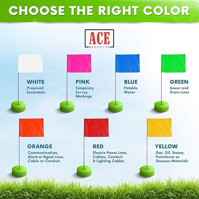 Green Marking Flags 100 Pack - 4x5x15 Inch Green Flags for Yard - Markers For Lawn, Irrigation, Landscaping, Survey & Sprinkler Head Marking