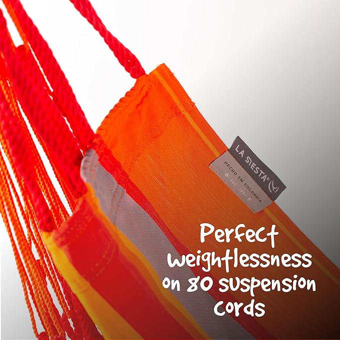 LA SIESTA® - Medium Basic Domingo Hammock Swing Chair & CasaMount - Weather & Tear Resistant Hanging Chair - Outdoor Indoor Hammock Chair w/Suspension Kit for Walls Ceilings Square Beams - Toucan