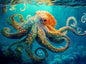 Cross & Glory Jigsaw Puzzles 1000 Pieces - Deep Blue Octopus Odyssey - 1000 Piece Puzzle for Adults | Best New Marine Artwork Ocean Puzzles | Unique Brain Teaser Octopus Puzzle