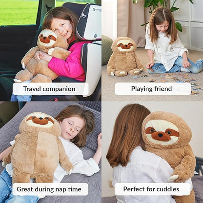 ODOXIA Big Weighted Animals for Anxiety 5lb Sloth | Stuffed Weighted Plush for Kids, Adults | Weighted Stuffed Animals | Weighted Plushies | Weighted Plushie