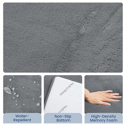 Baby Play Mat for Floor,Extra Large 59"×71" Playpen Mat for Tummy Time,Thicker Elasti Foam Mat for Toddler,Infant,Kids,Water Repellent Ultra Soft Velvet,Non-Slip Backing Safe for Crawling(Dark Grey)