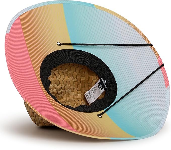 Quiksilver Men's Wide Brim Outdoor Lifeguard Straw Sun Hat