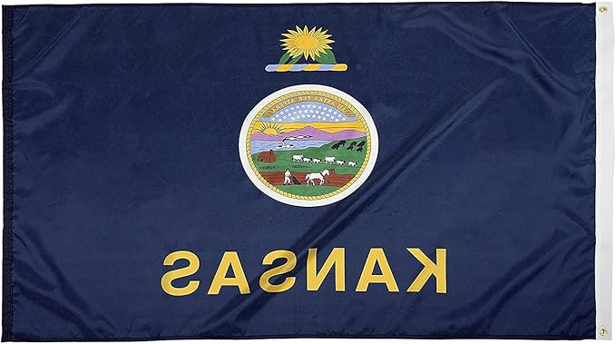 FlagSource Kansas Nylon State Flag, Made in the USA, 3x5'