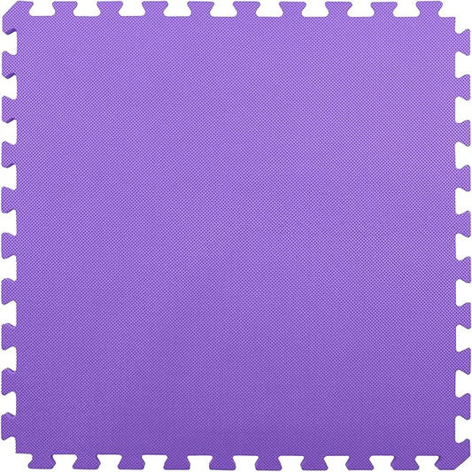 FlooringInc's 1/2" Soft Non-Toxic Baby Play Mat, Toddler Playmat, Colorful Puzzle PlayMat, Floor Mats for Kids & Babies, EVA Foam Interlocking Tiles for Nursery & Playroom | Purple, 4 Tiles, 16 Sq/Ft
