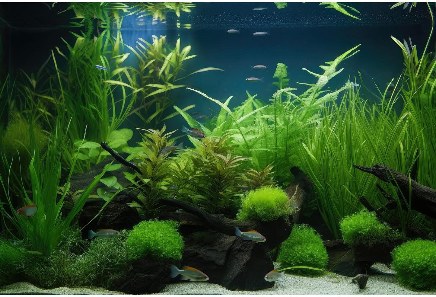 Aquarium Background Diverse Collection of Aquatic Plants Seagrasses Terrarium Background Redwood Root Moss Tropical Style Underwater Plants Fish Tank Background Under The Sea Aquarium Backdrop 24x12in