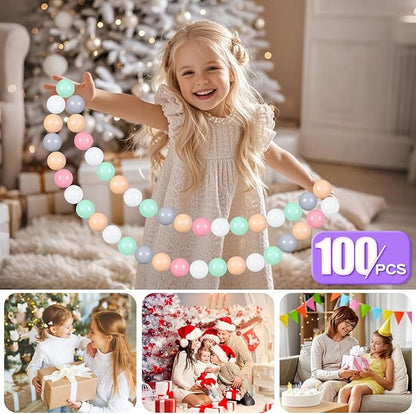 GOGOSO 100 Pit Balls Plastic Balls for Baby Toddlers GirlsToddlers for Playhouse, Baby Pool, Play Ball Fun Centers, for Babies, Kids, Toddlers 1-3, Phthalate Free BPA Free