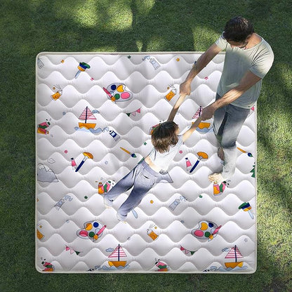 High-Density Foam Baby Play Mat, 47x47 Inches Thicken One-Piece Comfortable and Soft Playmat, Non Slip Machine Washable Floor Mat for Infants, Tapete para Bebes,Toddlers