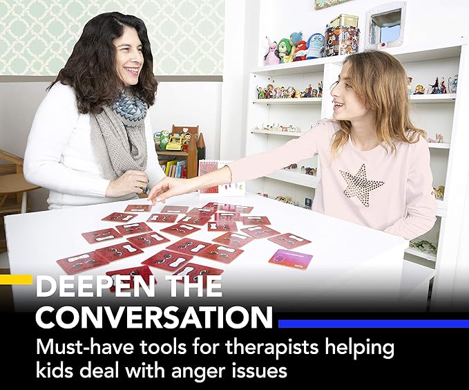 Behind the Anger Therapy Kit | Counseling Tools & Anger Management for Kids & Teens | CBT Games & Therapy Board Games for Emotional Regulation | for Therapists, Counselors & Teachers