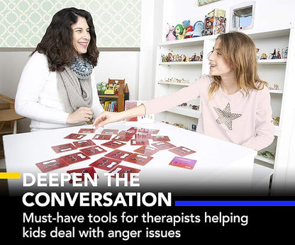 Behind the Anger Therapy Kit | Counseling Tools & Anger Management for Kids & Teens | CBT Games & Therapy Board Games for Emotional Regulation | for Therapists, Counselors & Teachers