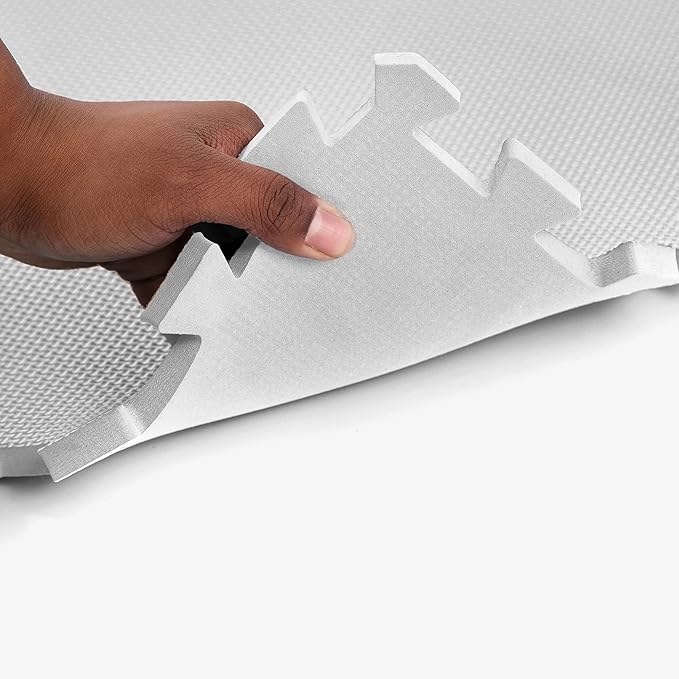 FlooringInc's 1/2" Soft Non-Toxic Baby Play Mat, Toddler Playmat, Colorful Puzzle PlayMat, Floor Mats for Kids & Babies, EVA Foam Interlocking Tiles for Nursery & Playroom | White, 78 Tiles, 312 Sq/Ft