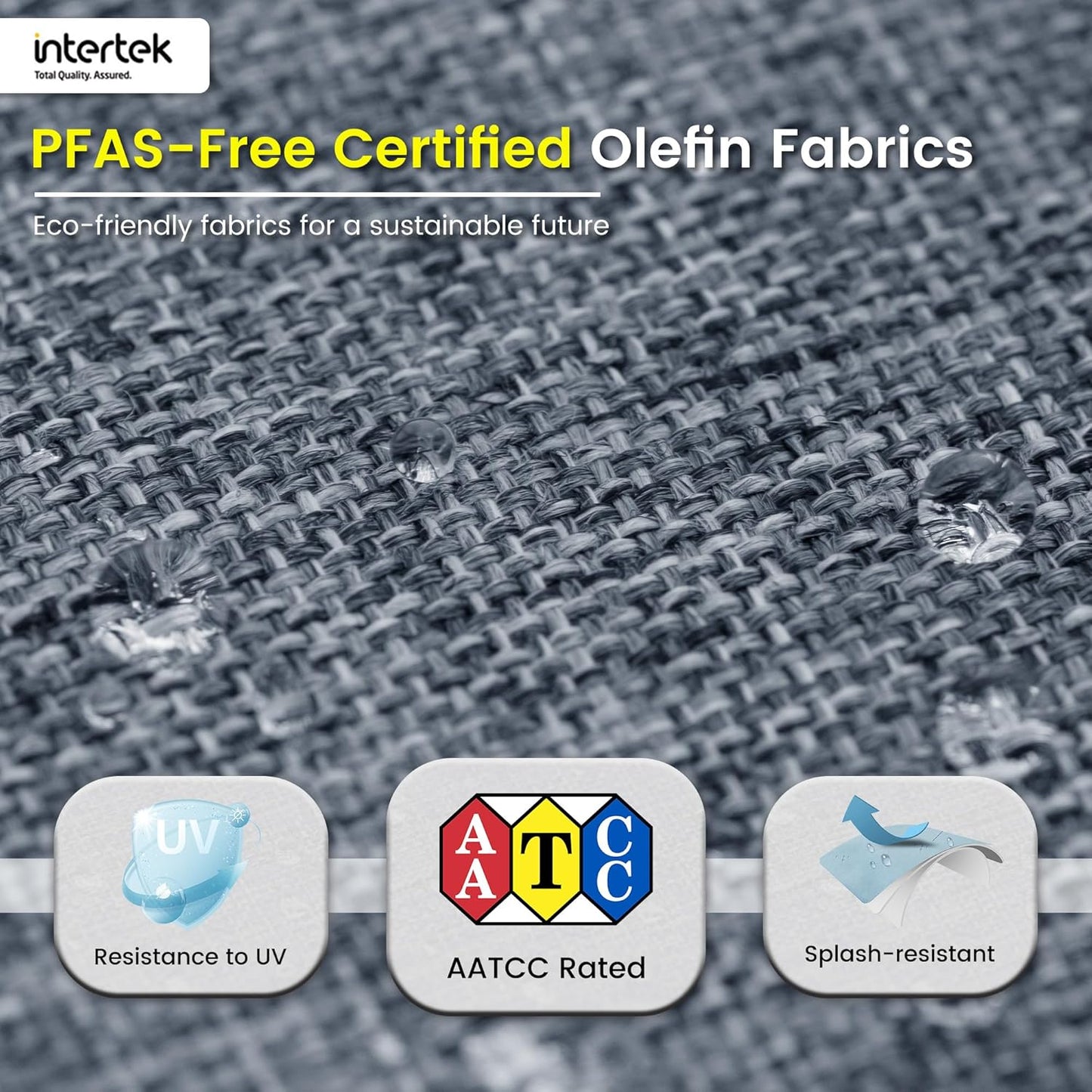 Sundale Outdoor 4 Pieces Metal Patio Furniture Set, Outdoor Sectional Sofa w/6 Inch Olefin Cushion, Modern Outdoor Conversation Sets