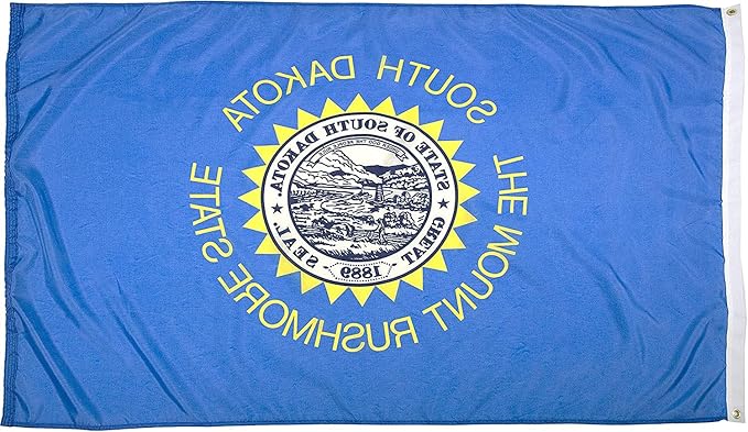 FlagSource South Dakota Nylon State Flag, Made in the USA, 4x6'