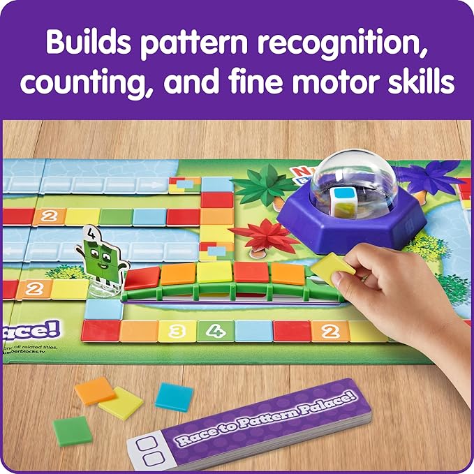 hand2mind Numberblocks Race to Pattern Palace! Board Game, Educational Board Games, Numbers for Toddlers, Math Toys for Kids 3-5, Preschool Learning Activities, Birthday Gifts for Kids
