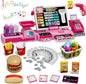 63PCS Cash Register for Kids, Kids Cash Register with Real Calculator, Pretend Play Store with Music/Motorized Conveyor/Play Money/Food Toys, Learning Toys for Boys Girls 3+, Pink