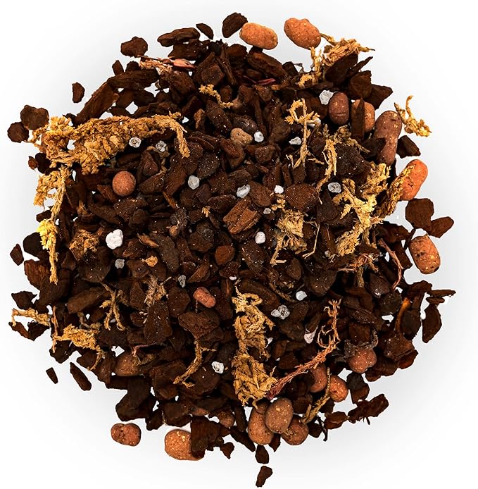 Premium Orchid Soil Mix by Gardenera - Hand Mixed New Zealand Pinus Radiata 100% Natural Potting Soil Bark Mix - for Phalaenopsis Orchid - 1 Quart - Made in USA