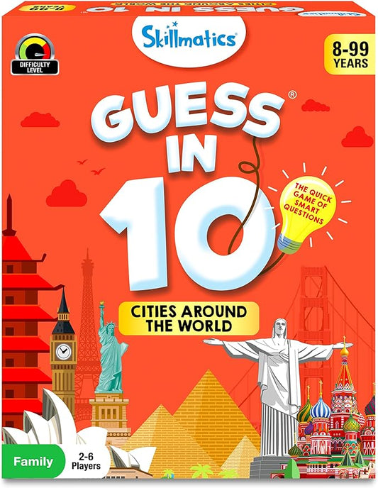 Skillmatics Guess in 10 Cities Around The World, Educational Travel Toys for Boys, Girls, and Kids Who Love Card Games, Board Games, Geography and History, Gifts for Ages 8, 9, 10 and Up