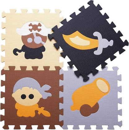 Coolcandy Baby Play Mat, 25Pcs Interlocking Puzzle Floor Mat, with Safety Fence - 0.4" Thick Non-Toxic EVA Foam Play Mat, for Infants & Toddlers 3-36 Months, Soft Puzzle Tiles for Play Areas