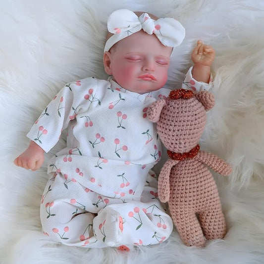 Realistic Reborn Baby Dolls-18 Inch Real Life Baby Dolls Girl Lifelike Baby Doll with Accessories for 3+ Years Old (Green)
