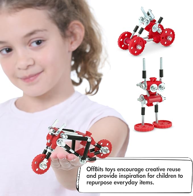The OFFBITS Stem Building Toys, ChopperBit Educational Robot, Build Your Own Robot for Kids 8+ Years, Stem Toys Engineering Kit, Motorcycle Vehicle Construction Kit Gift Ideas Boys & Girls