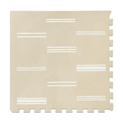 Baby Play Mat for Floor – 6x8ft Old White | Soft Non Toxic Premium EVA Foam Tiles for Tummy Time, Crawling & Playroom – Waterproof Interlocking Floor Mat for Babies & Toddlers by Lillefolk (12 Tiles)