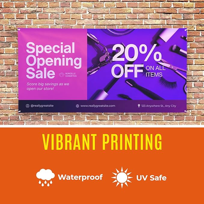 Personalized Passion Vinyl Banner 2' x 6' - Customized Banner for Business, Graduation, Birthday Parties - Indoor/Outdoor Use - Full Color 13oz Vinyl Custom Signs with HD Printed Text, Photos