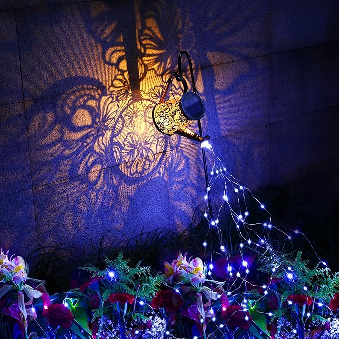 Solar Watering Can Lights Outdoor, Gardening Gifts for Mom Women Grandma Mother's Day, Waterproof Garden Decor Hanging Solar Lantern Lights, Outdoor Patio Yard Porch Decor for Birthday Christmas