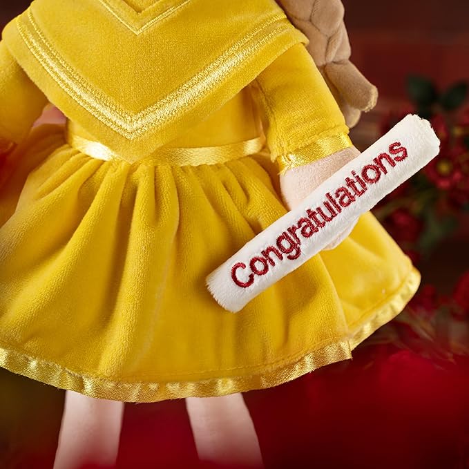 Gloveleya Baby Girl Gifts Graduation Plush Girls Dolls Congratulation Gift for Kindergarten Gold 16 inch