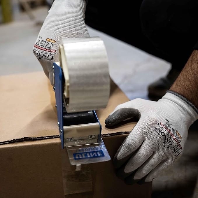 linconson 12 Pack Safety Performance Series Construction Mechanics Wrinkle Latex Work Gloves