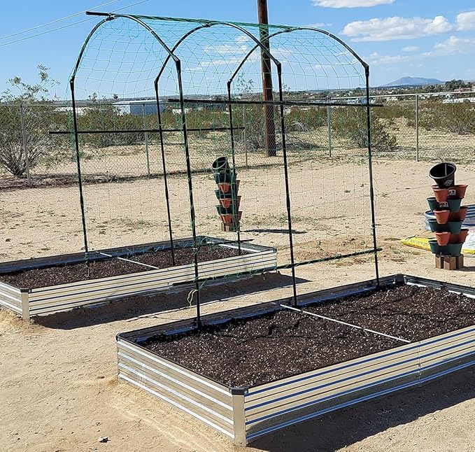 12x2x1ft Galvanized Raised Garden Bed,Outdoor Planter Box Metal Patio Kit Planting Bed for Vegetables Flowers Herb,Silver