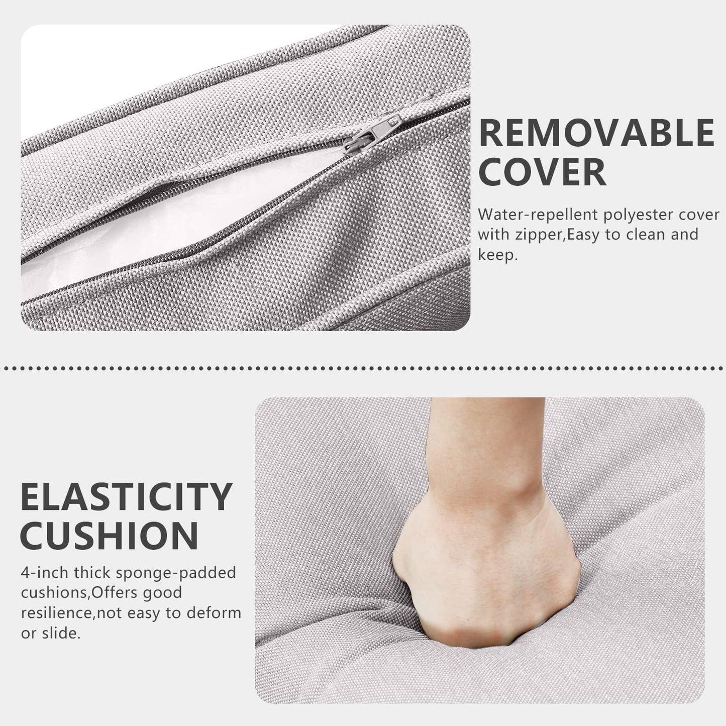 HUMMUH 8 Piece Patio Furniture Set All Weather Wicker Outdoor Sectional Sofa with Patio Chairs,Patio Swivel Glider Chairs Ottomans Coffee Table for Porch,Garden,Backyard