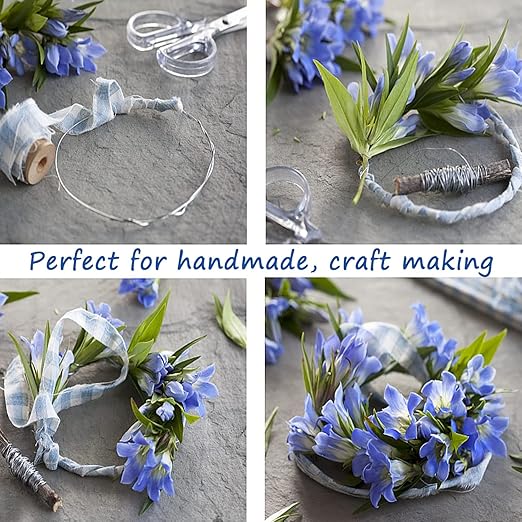 Sanlykate Bonsai Wire Tool Kit with Cutter, 3 Roll Tree Training Wires 98 Feet Total, 1.0mm, 1.5mm, 2.0mm Anodized Aluminum Wire Set, Hold Plant Branches Trunks - Silver