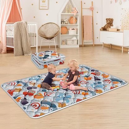 74" × 50“ Baby Play Mat for Playpen, Baby Playmat for Floor, Thick Ultra Soft Play Mat for Babies and Toddlers Infants Playing or Crawling, Grey