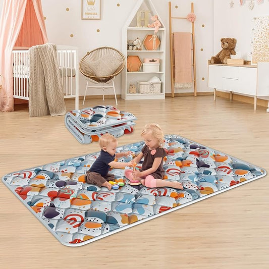 74" × 50“ Baby Play Mat for Playpen, Baby Playmat for Floor, Thick Ultra Soft Play Mat for Babies and Toddlers Infants Playing or Crawling, Grey