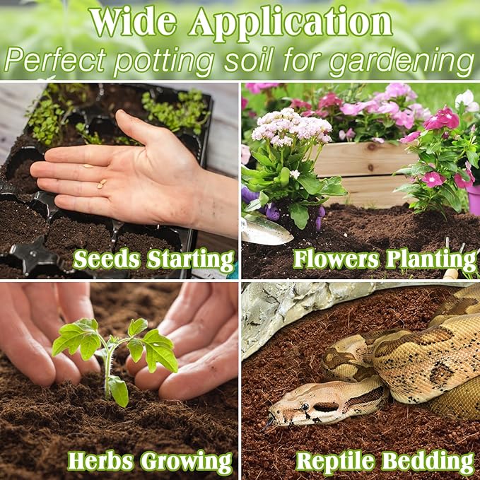 ZeeDix 50Pcs 40mm Compressed Coco Coir Fiber Potting Soil Seed Starters - Organic Coco Coir Pellet Fiber Soil for Planting Bonsai, Herbs, Flowers and Vegetables