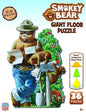 Baby Fanatics MasterPieces Floor Puzzle - Jumbo Size 36 Piece Jigsaw Puzzle for Kids - Smokey Bear Shaped - 3ftx2ft