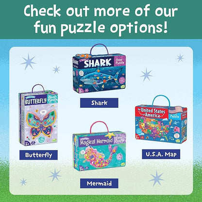 Peaceable Kingdom Shiny Barn Buddies Floor Puzzle - Farm Animal Puzzle for Kids Ages 3 and Up