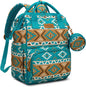 Wrangler Aztec Backpack Multifunction Baby Travel Bag with Changing Pad, Stroller Straps and Pacifier Case WG2204-91103TQ
