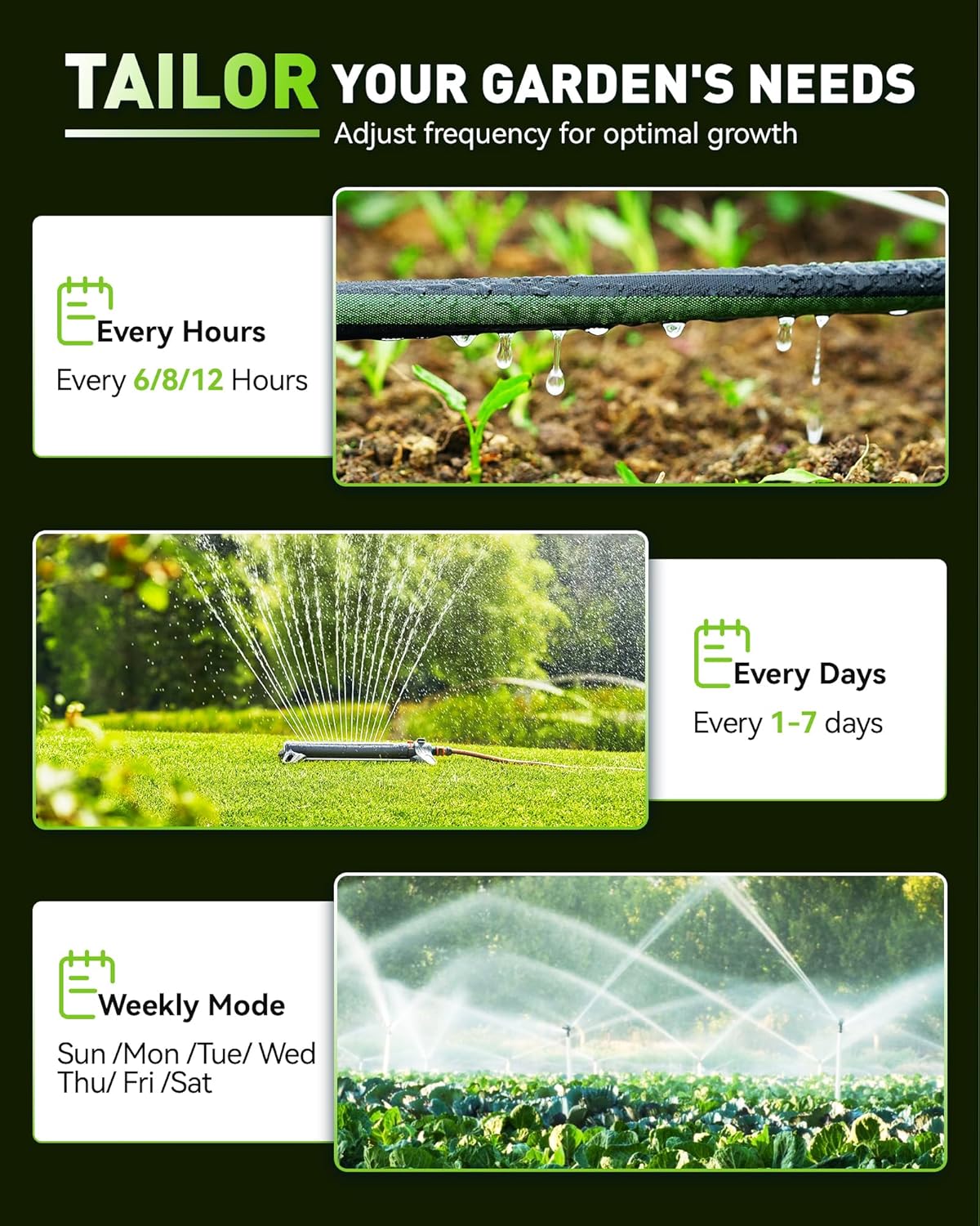 RAINPOINT Sprinkler Timer with 3 Independent Programs, Hose Timer with Rain Delay/Manual/Automatic Irrigation System, Watering Timer for Garden, Lawn, Yard