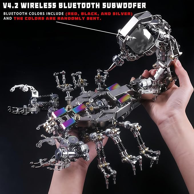 Adult 3D Metal Puzzle Giant Scorpion Model Kit 3D Metal Puzzle Mechanical Scorpion Block Difficulty DIY Assembly Kit - Men's High end Gift 1467pcs (Crusher - Scorpion)
