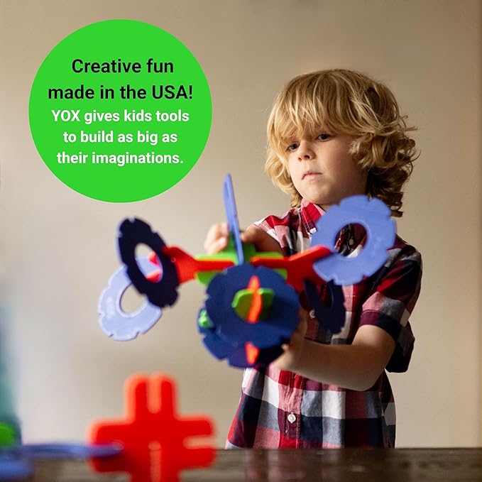 YOX Megabuilder Building Kit | Creative STEM Construction Toys | Made in USA | Bulk Building Set for Kids Ages 4-10