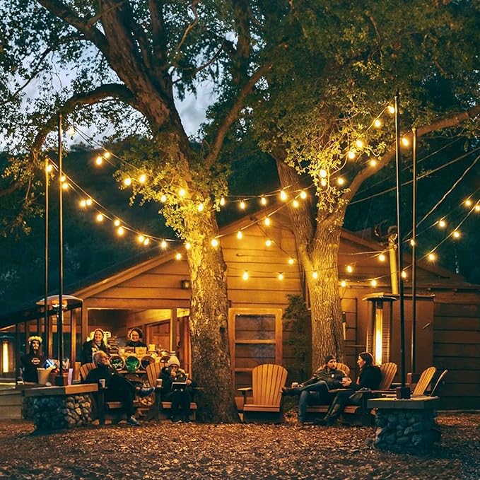 Moonflor 26 Pack S14 Light Bulbs, 11 Watt Replacement Incandescent Glass Bulbs with E26 Medium Base for Outdoor Patio Garden Vintage String Lights