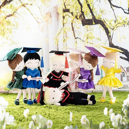 Gloveleya Baby Girl Gifts Graduation Plush Girls Dolls Congratulation Gift for Kindergarten Pink 16 inch